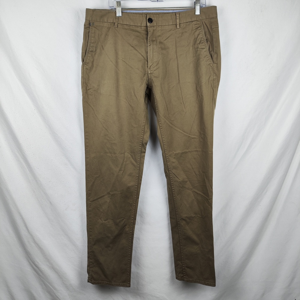 Zara Man Pants Mens 30x31 Beige Slim Fit Chino Basic Collection Stretch Casual
